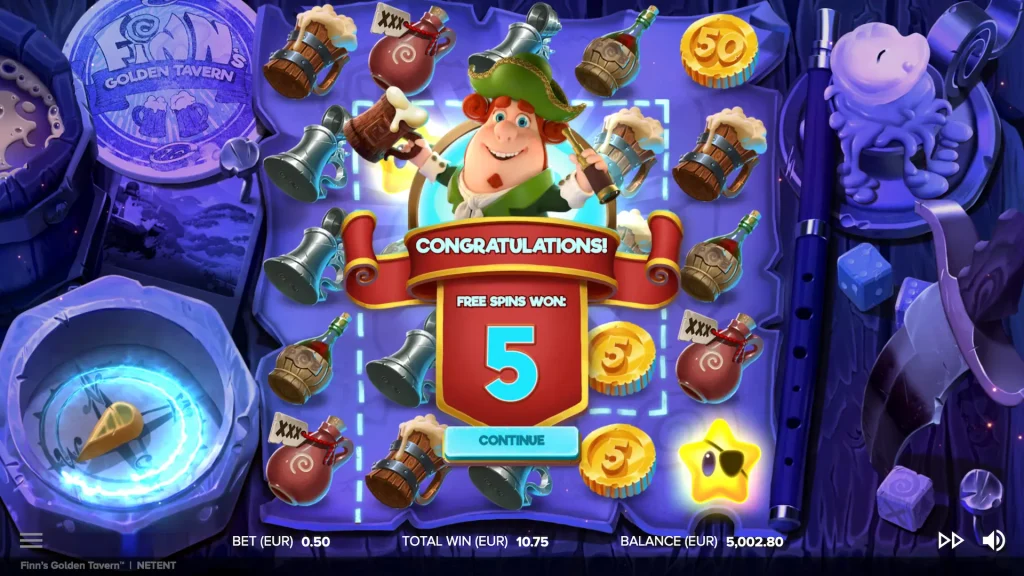 Free spins en la slot Finn's Golden Tavern