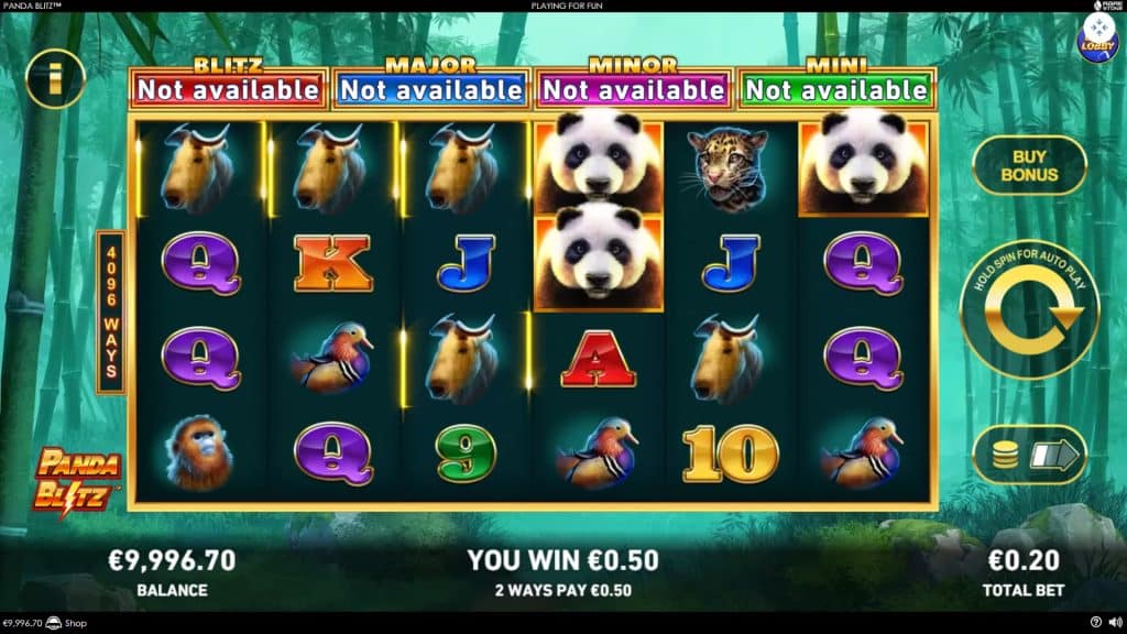 Panda Blitz slot - Cómo jugar