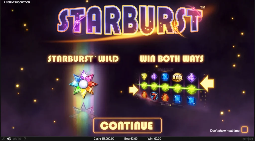 Review de la slot online Starburst